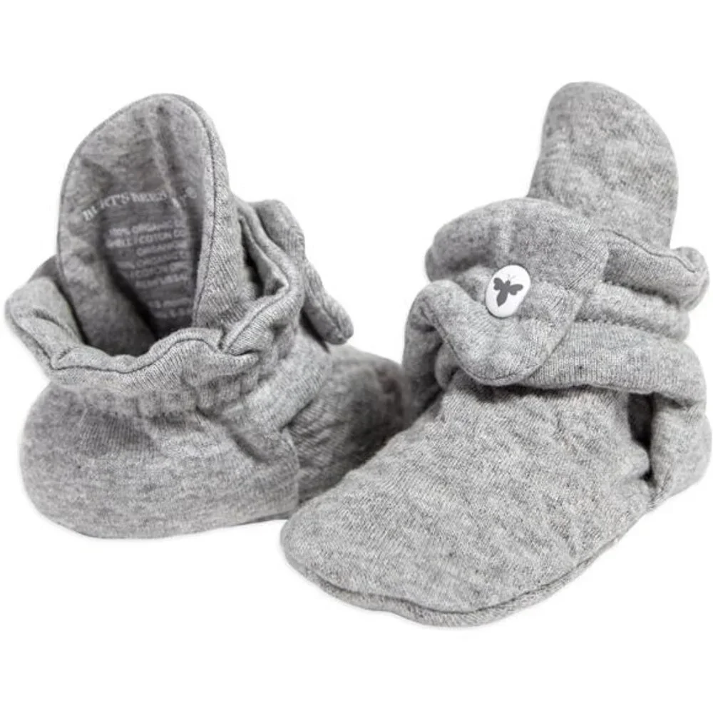 Baby Unisex Baby Booties Organic‎ Cotton Adjustable Infant Shoes Slipper Sock